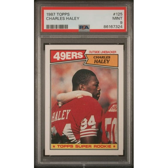 Graded 1987 Topps Charles Haley #125 Rookie RC Football Card PSA 9 Mint