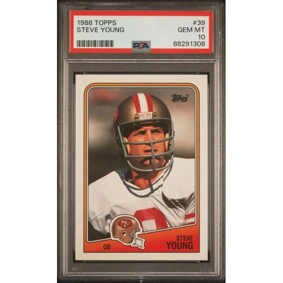 Graded 1988 Topps Steve Young #39 Football Card PSA 10 Gem Mint