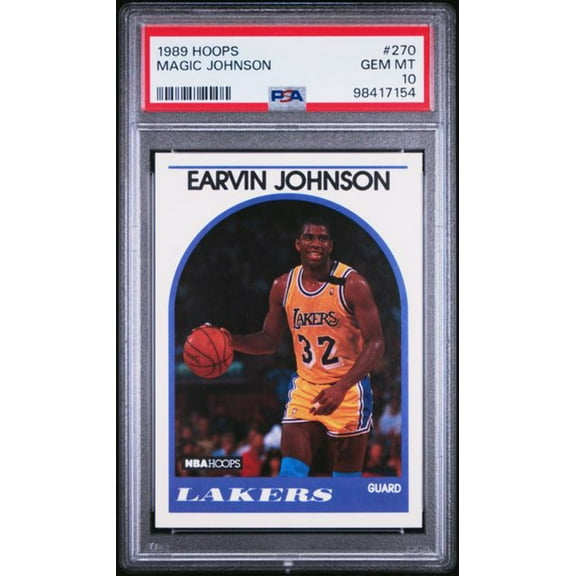 Graded 1989 Hoops Magic Johnson #270 Basketball Card PSA 10 Gem Mint
