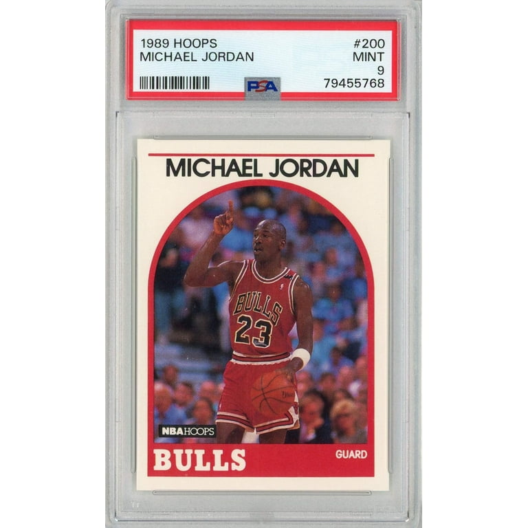 Graded 1989 Hoops Michael Jordan #200 Basketball Card PSA 9 Mint