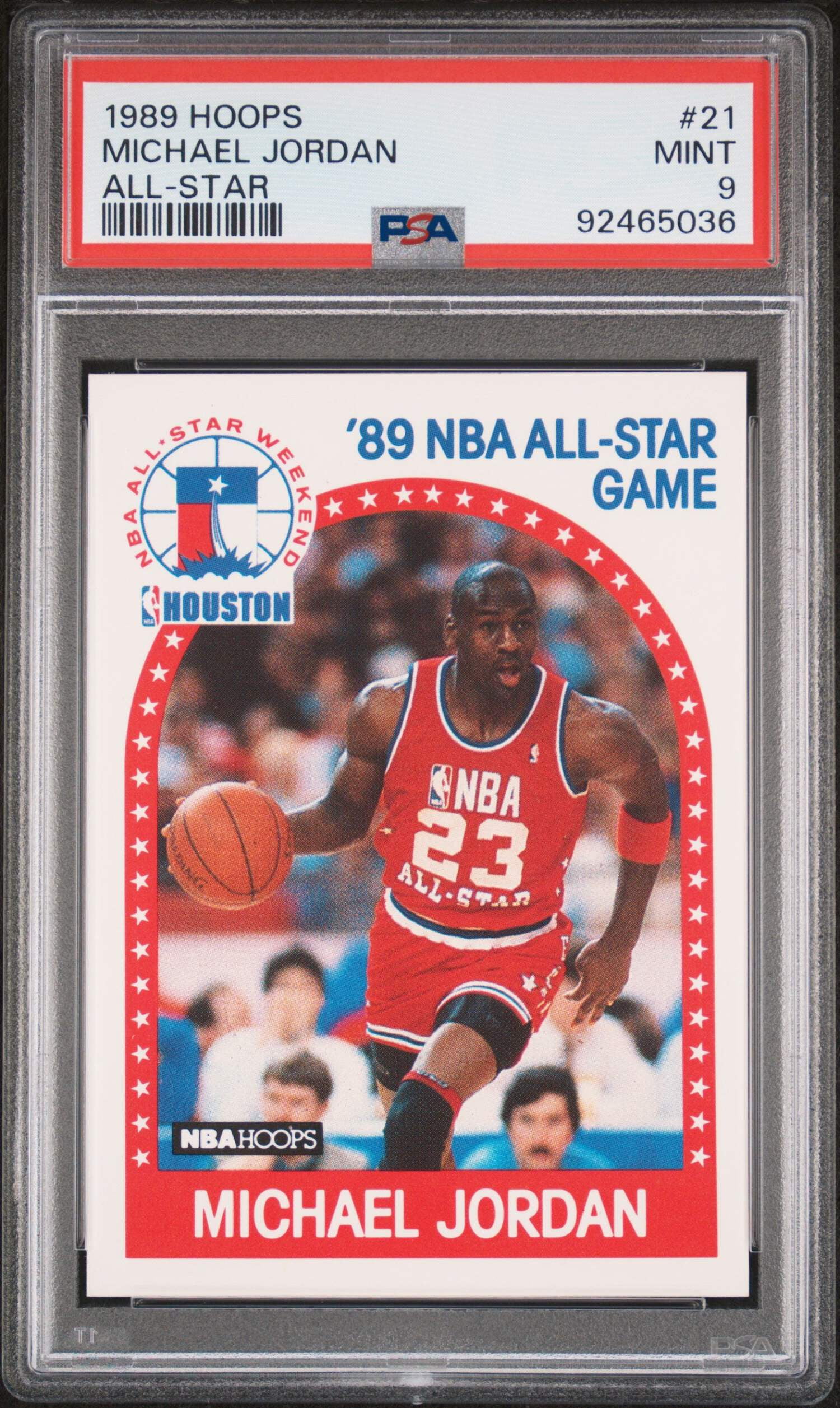 Graded 1989 Hoops Michael Jordan #21 All Star Basketball Card PSA