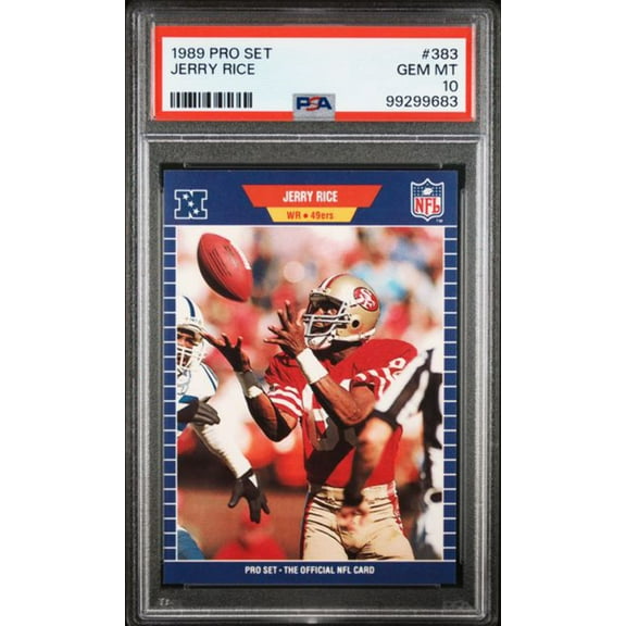 Graded 1989 Pro Set Jerry Rice #383 Football Card PSA 10 Gem Mint
