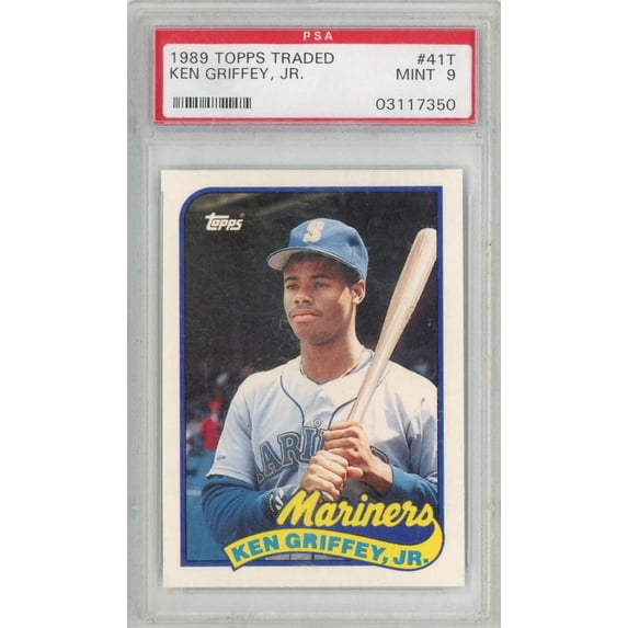 Graded 1989 Topps Traded Ken Griffey, Jr. #41T Rookie RC Baseball Card PSA 9 Mint