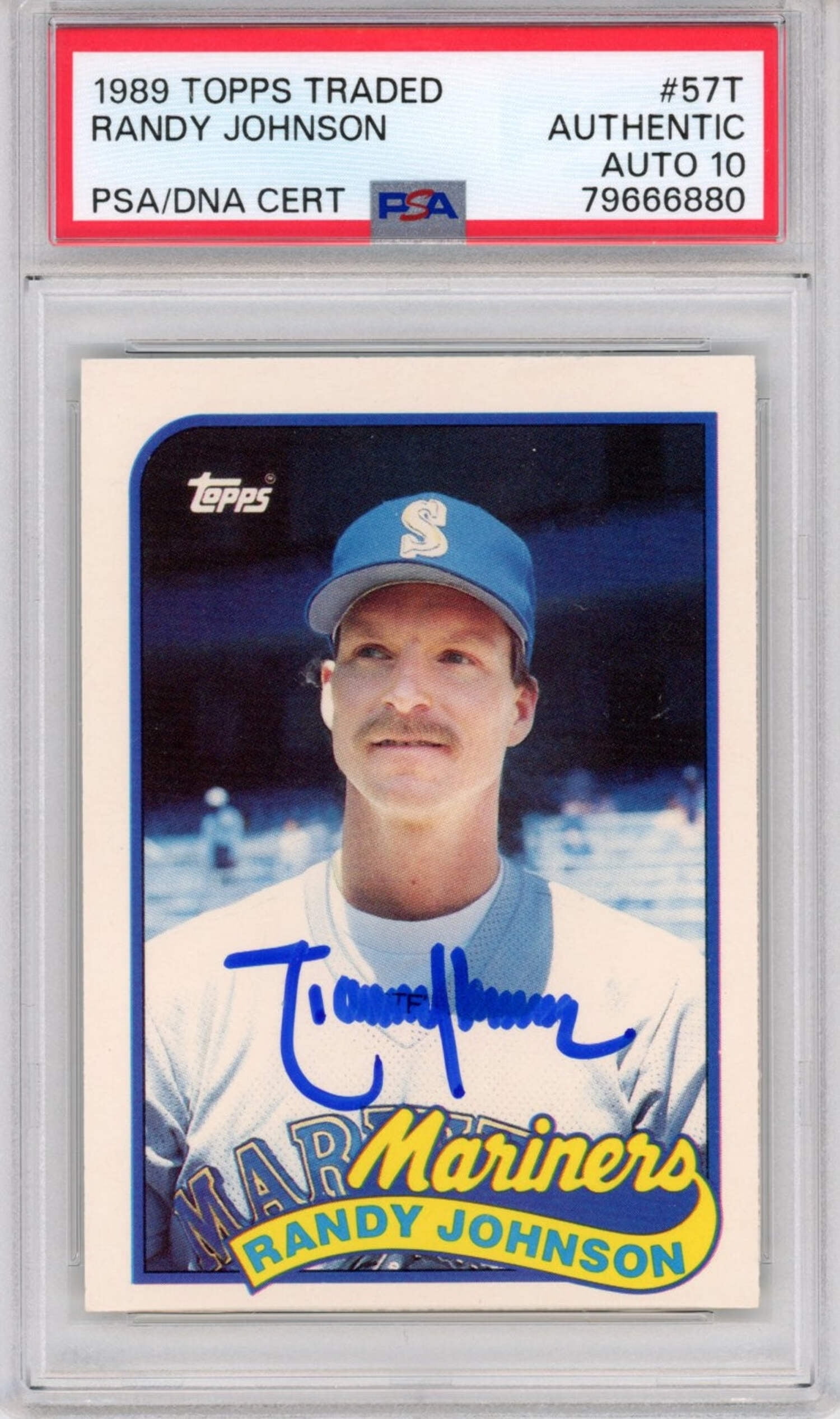 Graded 1989 Topps Traded Randy Johnson #57T Rookie RC Baseball Card PSA ...