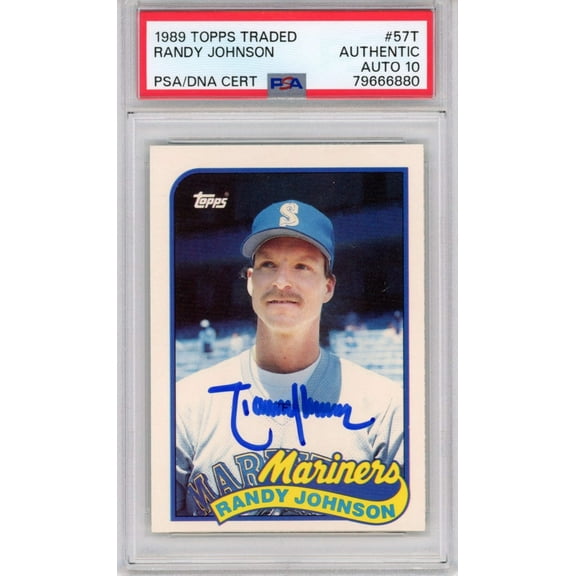 Graded 1989 Topps Traded Randy Johnson #57T Rookie RC Baseball Card PSA 10 Auto Grade Gem Mint