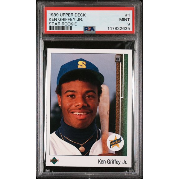 Graded 1989 Upper Deck Ken Griffey Jr Star Rookie #1 PSA 9 Baseball Card
