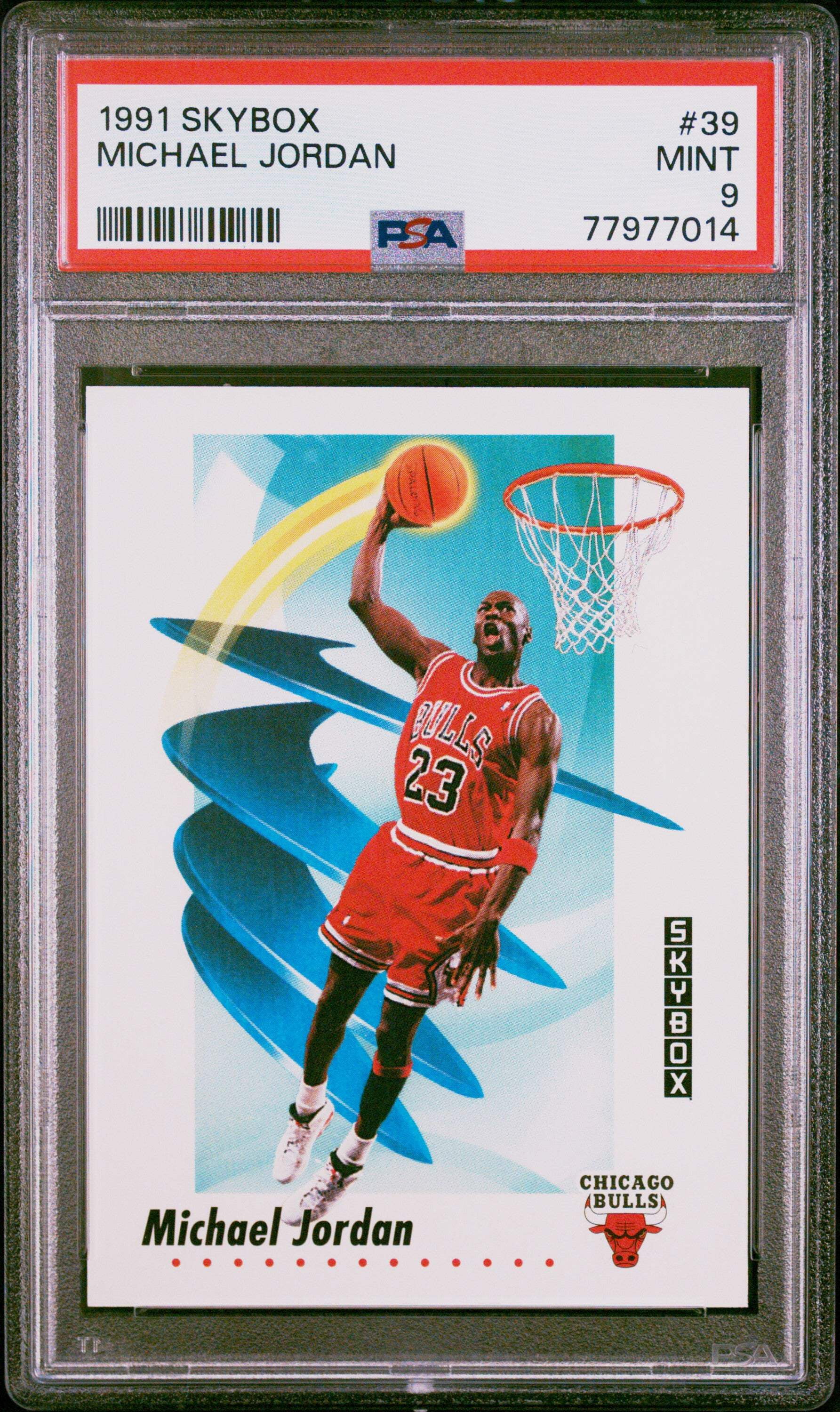 最安値 1991 Skybox マイケル ジォーダン PSA-9 Mint! Graded 1991 Skybox Michael Jordan #39 Basketball Card PSA 9 Mint