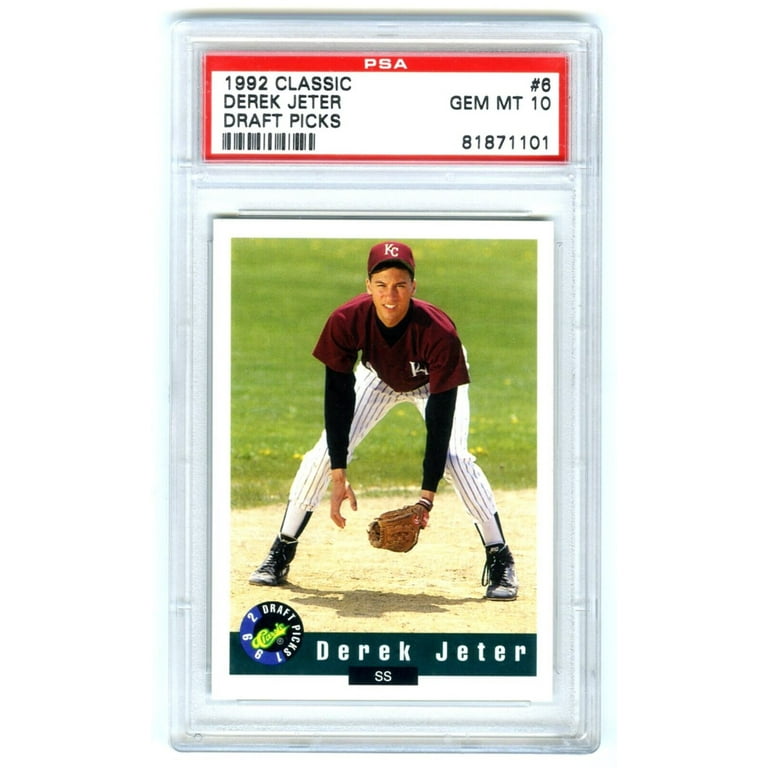 Graded 1992 Classic Derek Jeter #6 Draft Picks Rookie RC Baseball Card PSA  10 Gem Mint
