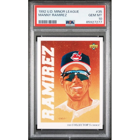 Graded 1992 Upper Deck Minor League Manny Ramirez #35 Rookie RC Baseball Card PSA 10 Gem Mint