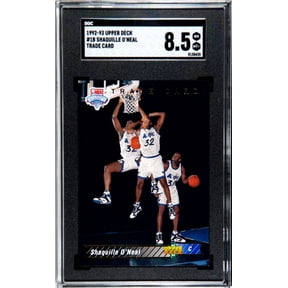 Graded 1992 Upper Deck Shaquille O'Neal #1B Trade Card SGC 8.5