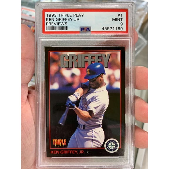 Graded 1993 Donruss Triple Play Previews Ken Griffey Jr #1 PSA 9 Baseball Card