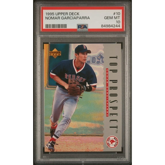 Graded 1995 Upper Deck Nomar Garciaparra #10 Rookie RC Baseball Card PSA 10 Gem Mint