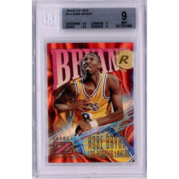 Graded 1996-97 Z Force Kobe Bryant #142 Rookie RC Basketball Card BGS 9 Mint