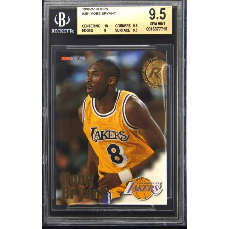 Graded 1996 Fleer NBA Hoops Kobe Bryant #281 Rookie RC