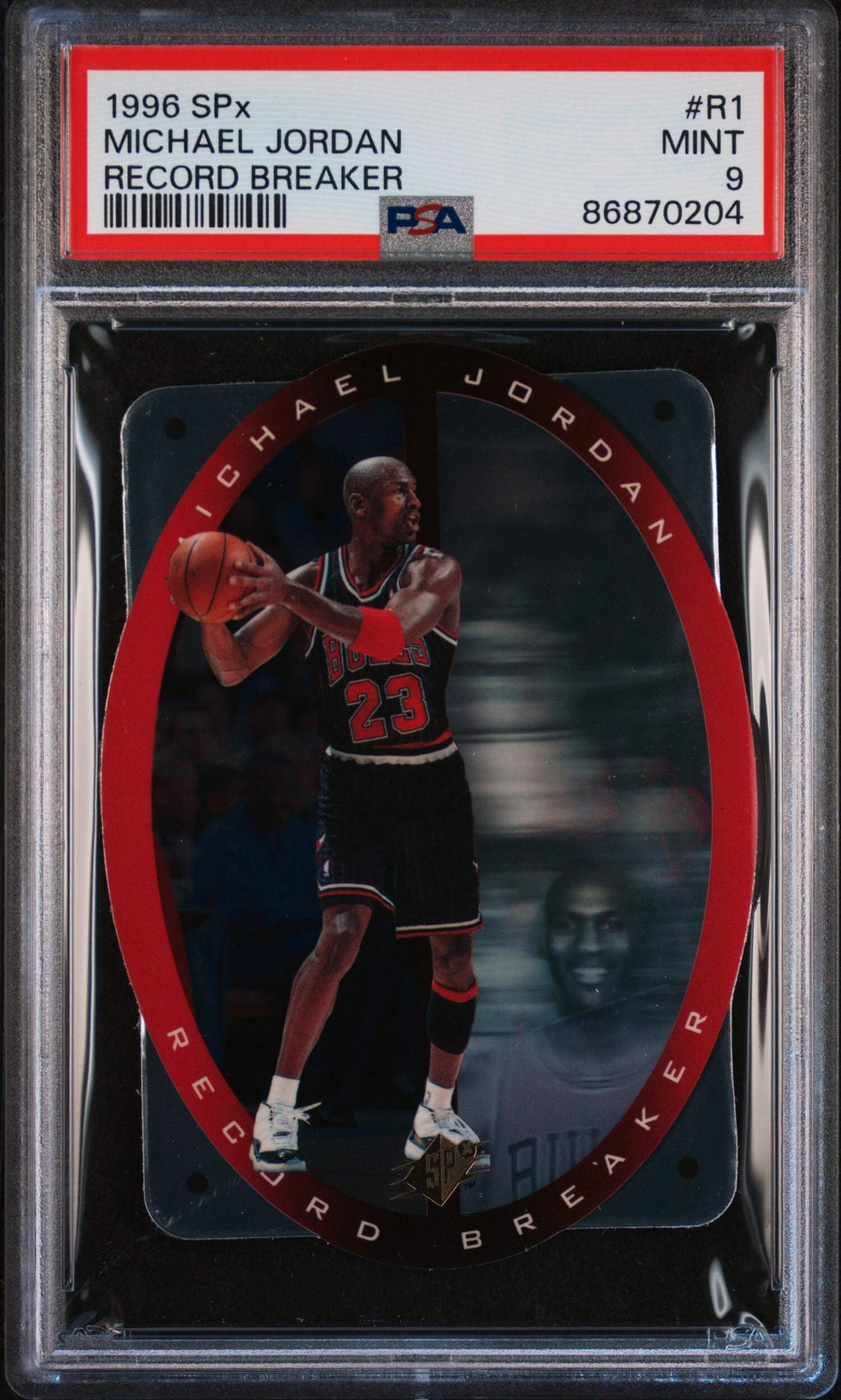 Graded 1996 Upper Deck SPx Michael Jordan #R1 Record Breaker