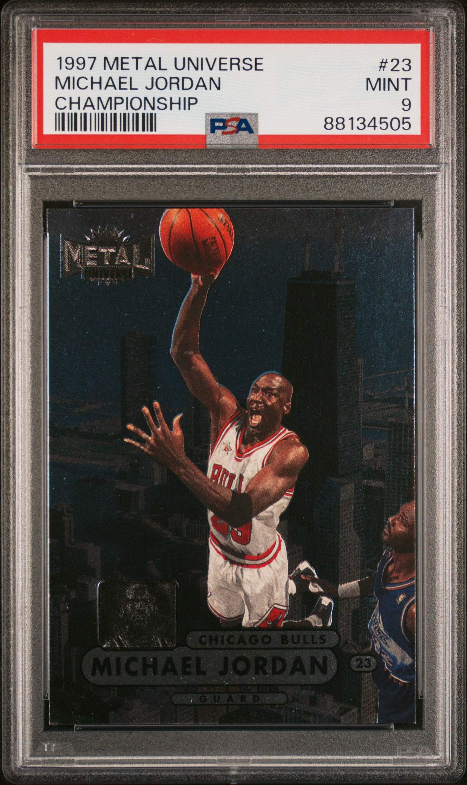 Graded 1997 Skybox Metal Universe Michael Jordan #23 Championship 
