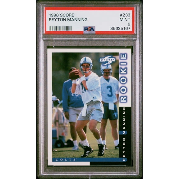 Graded 1998 Score Peyton Manning #233 Rookie RC Football Card PSA 9 Mint