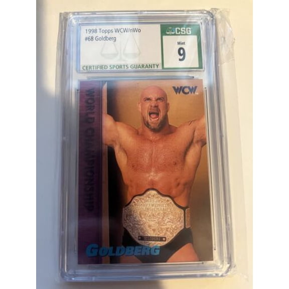Graded 1998 Topps WCW/nWo Goldberg #68 Rookie CSG 9