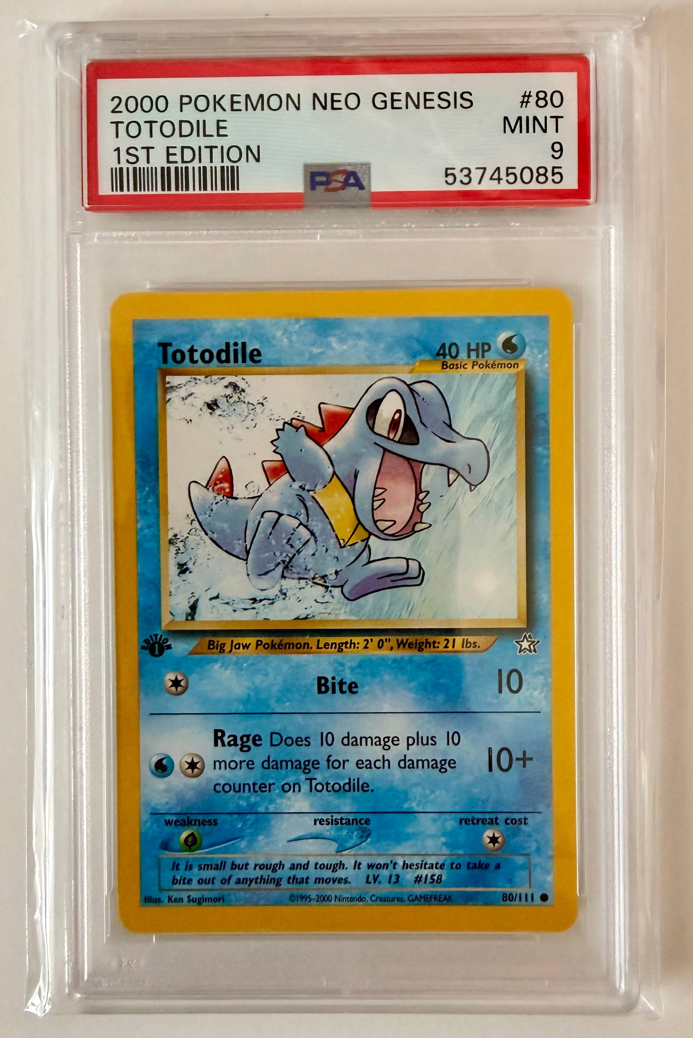 pokemon card totodile - (81) Big Bite The Defending Pokemon cant retreat during your opponents next turn 10 Totodile Line Master Set -