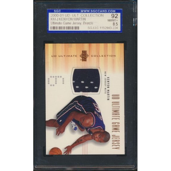 Graded 2000 Upper Deck Ultimate Collection Game Jersey Bronze Kenyon Martin #KM-J SGC 8.5
