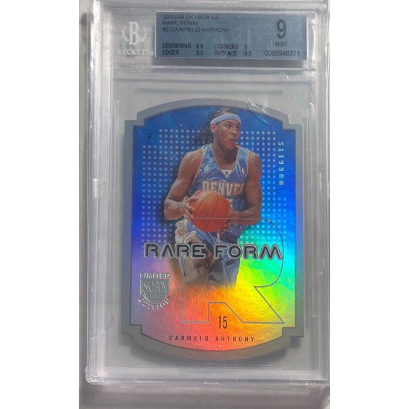 Graded 2003-04 SkyBox LE Rare Form #2 Carmelo Anthony BGS 9 Basketball Card