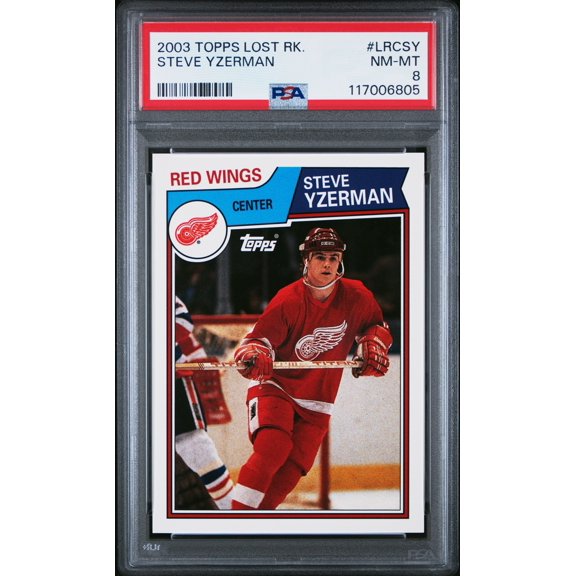 Graded 2003-04 Topps Lost Rookies Steve Yzerman #LRCSY PSA 8