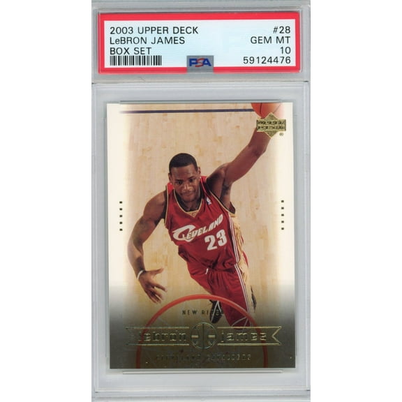 Graded 2003-04 Upper Deck LeBron James #28 Box Set Rookie RC Basketball Card PSA 10 Gem Mint