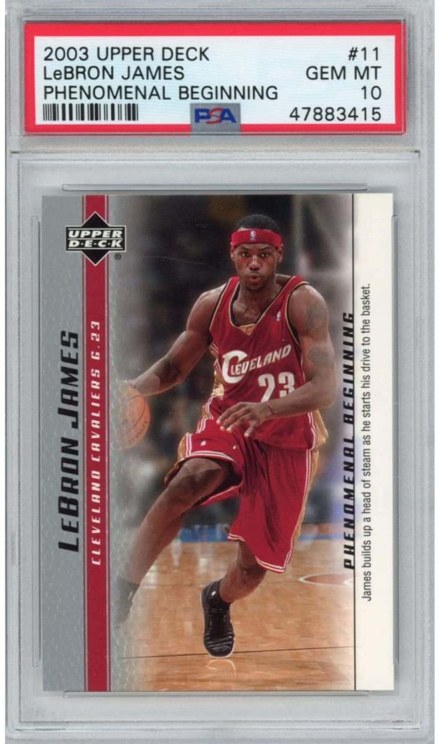 Graded 2003-04 Upper Deck UD LeBron James #11 Phenomenal Beginning 