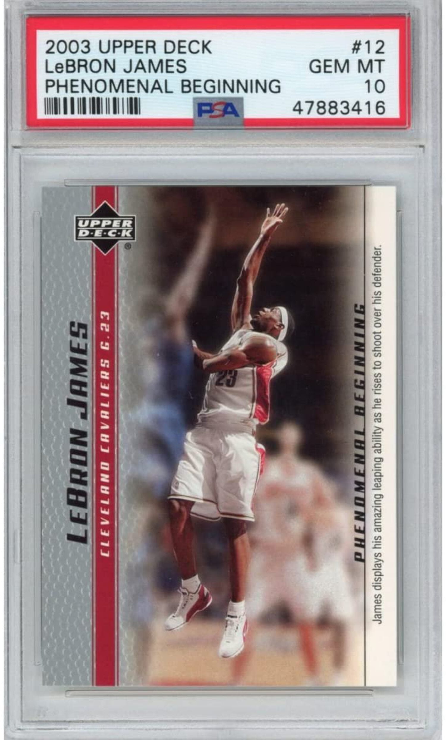 Graded 2003-04 Upper Deck UD LeBron James #12 Phenomenal Beginning ...