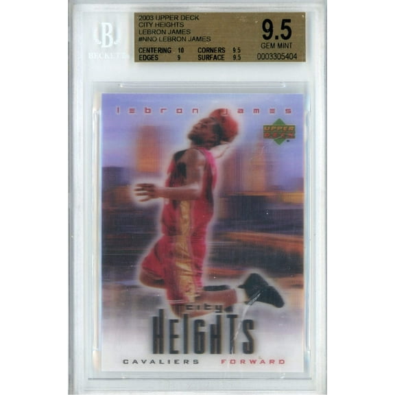 Graded 2003 Upper Deck LeBron James #NNO City Heights Rookie RC Basketball Card BGS 9.5 Gem Mint