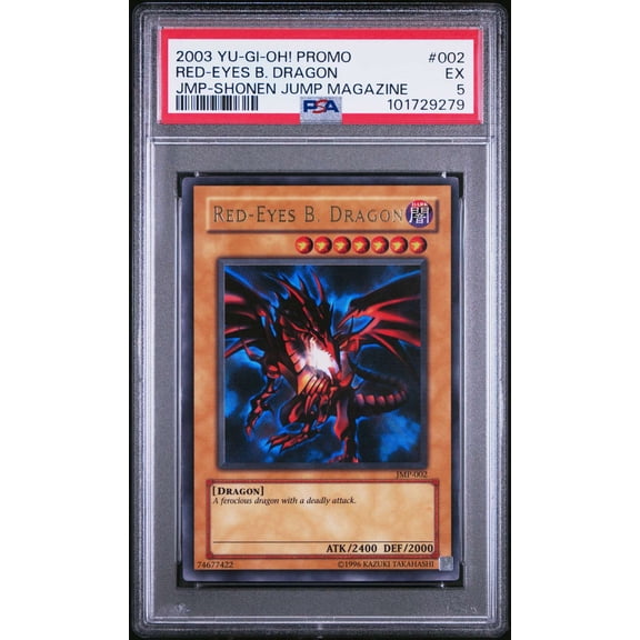 Graded 2003 Yu-Gi-Oh! PSA 5 Red-Eyes B. Dragon JMP-Shonen Jump Magazine Promo #002