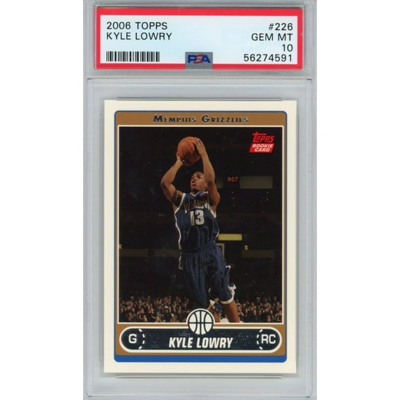 Graded 2006-07 Topps Kyle Lowry #226 Rookie RC Basketball Card PSA 10 Gem Mint
