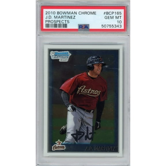 Graded 2010 Bowman Chrome Prospects JD J.D. Martinez #BCP165 Rookie RC Baseball Card PSA 10 Gem Mint