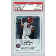Graded 2011 Bowman Chrome Prospects Bryce Harper #BCP1 Rookie RC Baseball Card PSA 10 Gem Mint