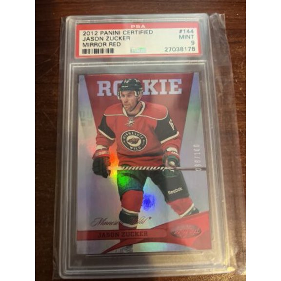 Graded 2012-13 Panini Certified Jason Zucker #144 Rookie PSA 9