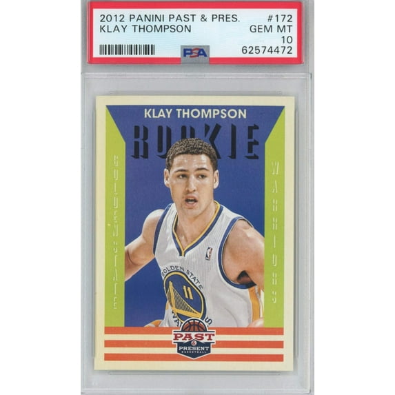 Graded 2012-13 Panini Past Present Klay Thompson #172 Rookie RC Basketball Card PSA 10 Gem Mint