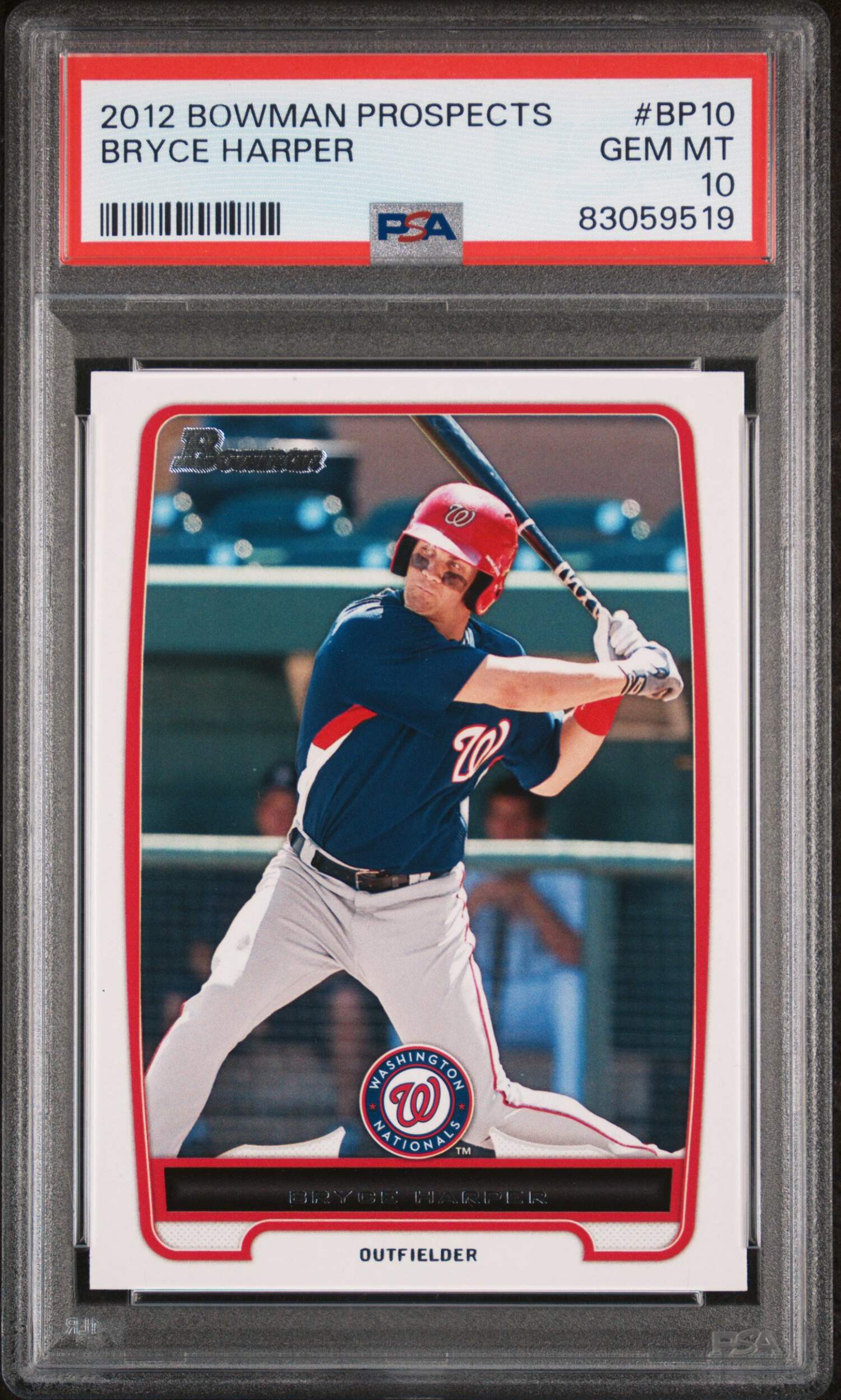 Graded 2012 Topps Bowman Prospects Bryce Harper #BP10 Rookie RC 