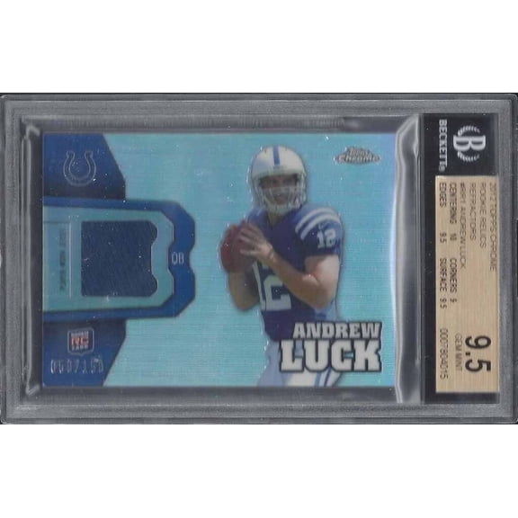 Graded 2012 Topps Chrome Rookie Relics Refractors Andrew Luck RR1 BGS 9.5 Football Card