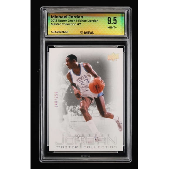 Graded 2012 Upper Deck Michael Jordan Master Collection #7 Michael Jordan MBA 9.5