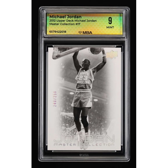 Graded 2012 Upper Deck Michael Jordan Master Collection Michael Jordan #17 MBA 9