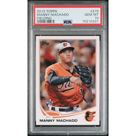 Graded 2013 Topps Manny Machado #270 Fielding Rookie RC Baseball Card PSA 10 Gem Mint