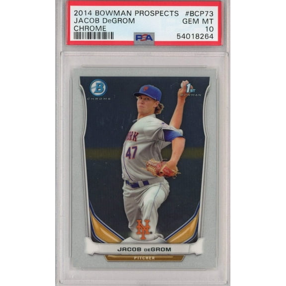 Graded 2014 Bowman Chrome Prospects Jacob DeGrom #BCP73 Rookie RC Baseball Card PSA 10 Gem Mint