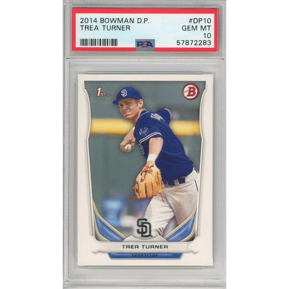Graded 2014 Bowman Draft Picks Trea Turner #DP10 Rookie RC Baseball Card PSA 10 Gem Mint