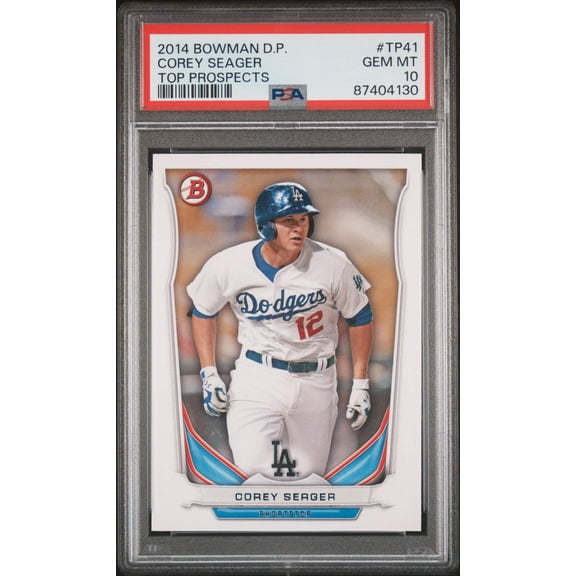 Graded 2014 Topps Bowman Draft Picks Corey Seager #TP41 Top Prospects Rookie RC Baseball Card PSA 10 Gem Mint