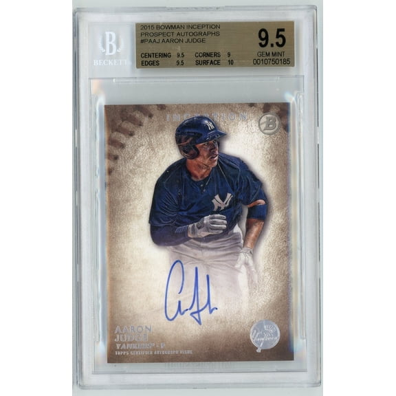 Graded 2015 Bowman Inception Aaron Judge #PAAJ Prospect Autographs Rookie RC Baseball Card BGS 9.5 10 Auto Grade Gem Mint