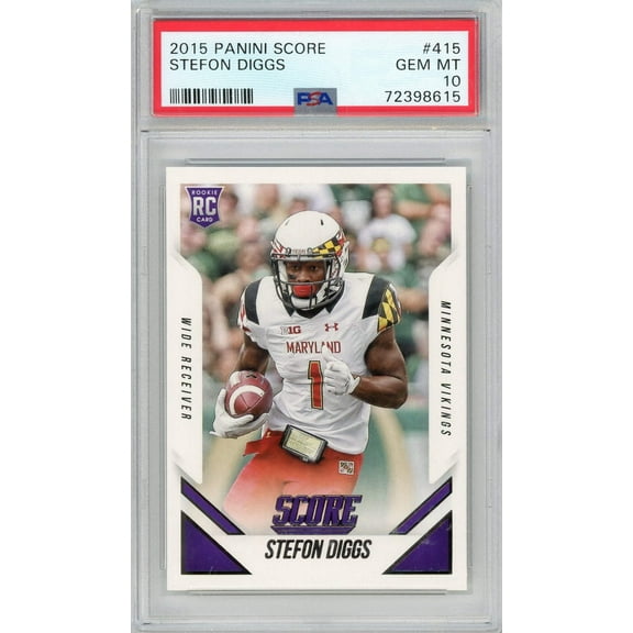Graded 2015 Panini Score Stefon Diggs #415 Rookie RC Football Card PSA 10 Gem Mint