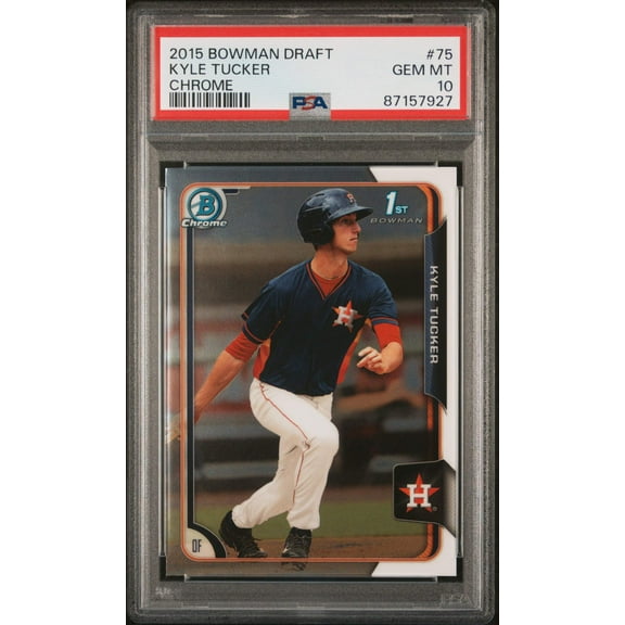 Graded 2015 Topps Bowman Draft Kyle Tucker #75 Chrome Rookie RC Baseball Card PSA 10 Gem Mint