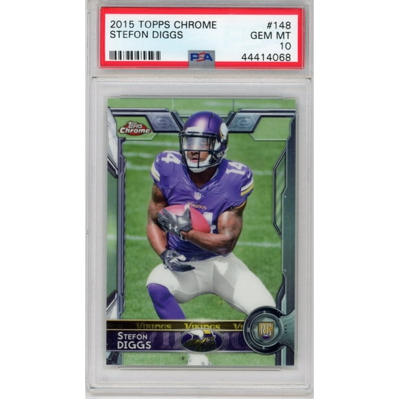 Graded 2015 Topps Chrome Stefon Diggs #148 Rookie RC Football Card PSA 10 Gem Mint