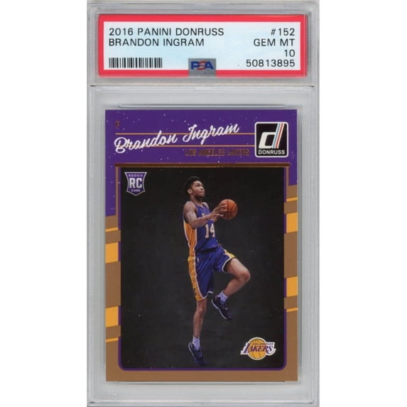 Graded 2016-17 Panini Donruss Brandon Ingram #152 Rookie RC Basketball Card PSA 10 Gem Mint