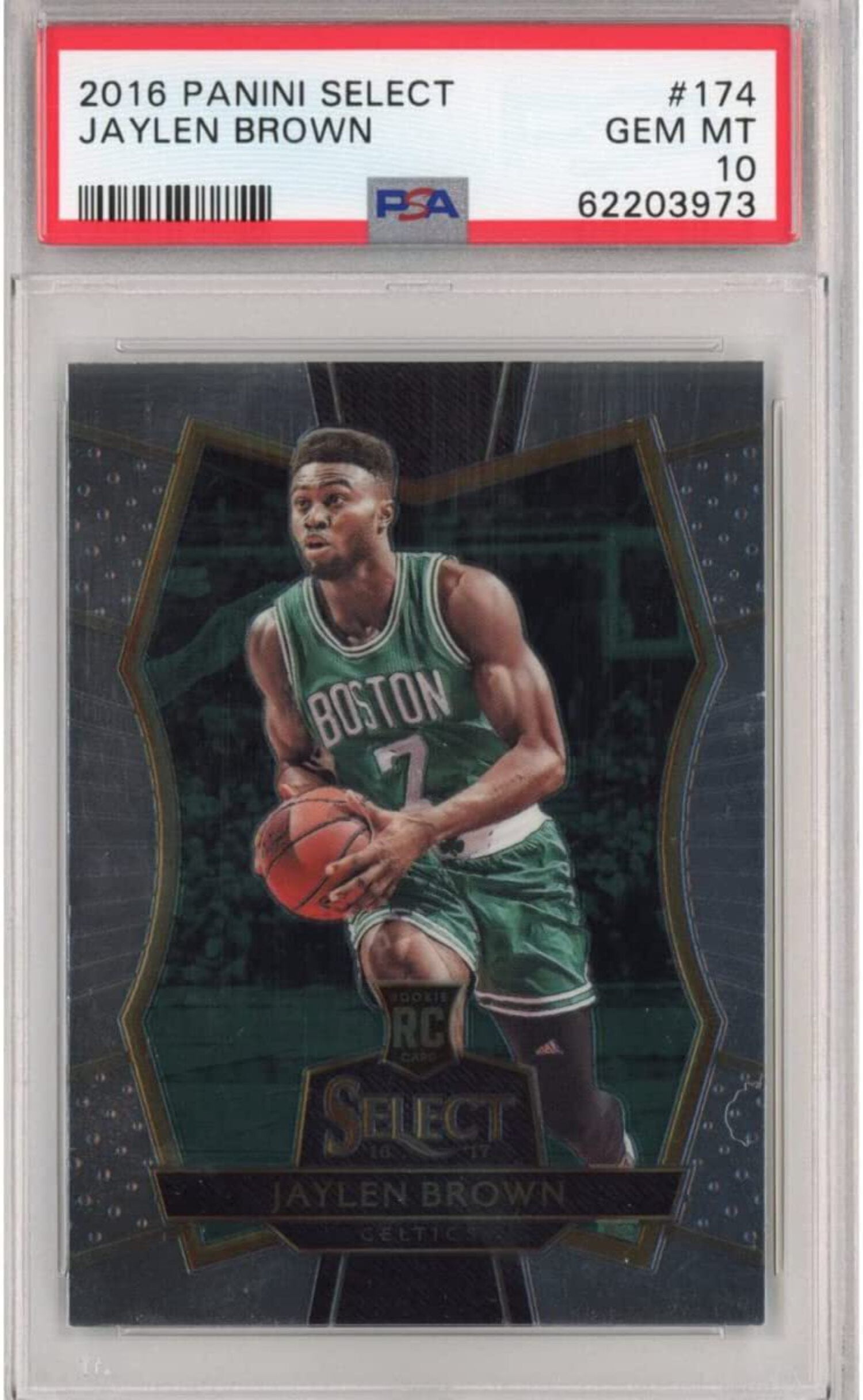 Graded 2016-17 Panini Select Jaylen Brown #174 Premier Rookie RC 